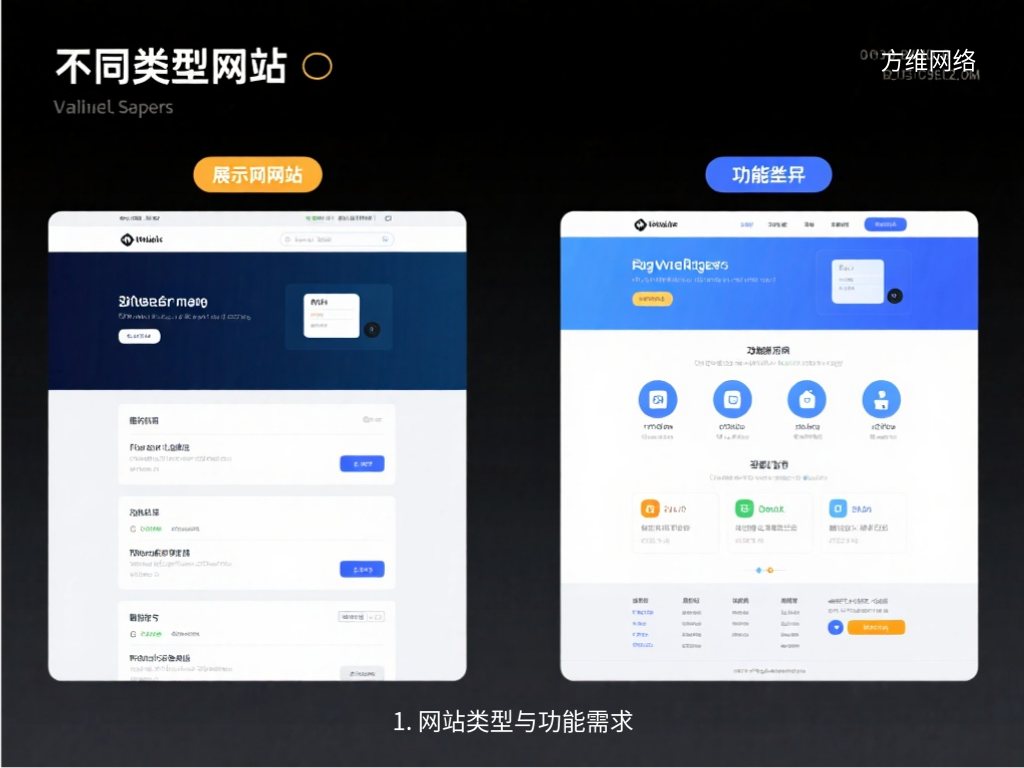 1. 網(wǎng)站類型與功能需求